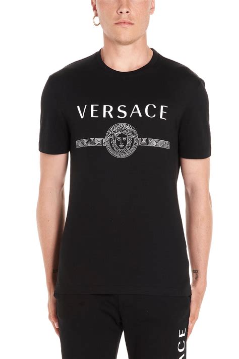 versace black logo sweatshirt|Versace v neck t shirt.